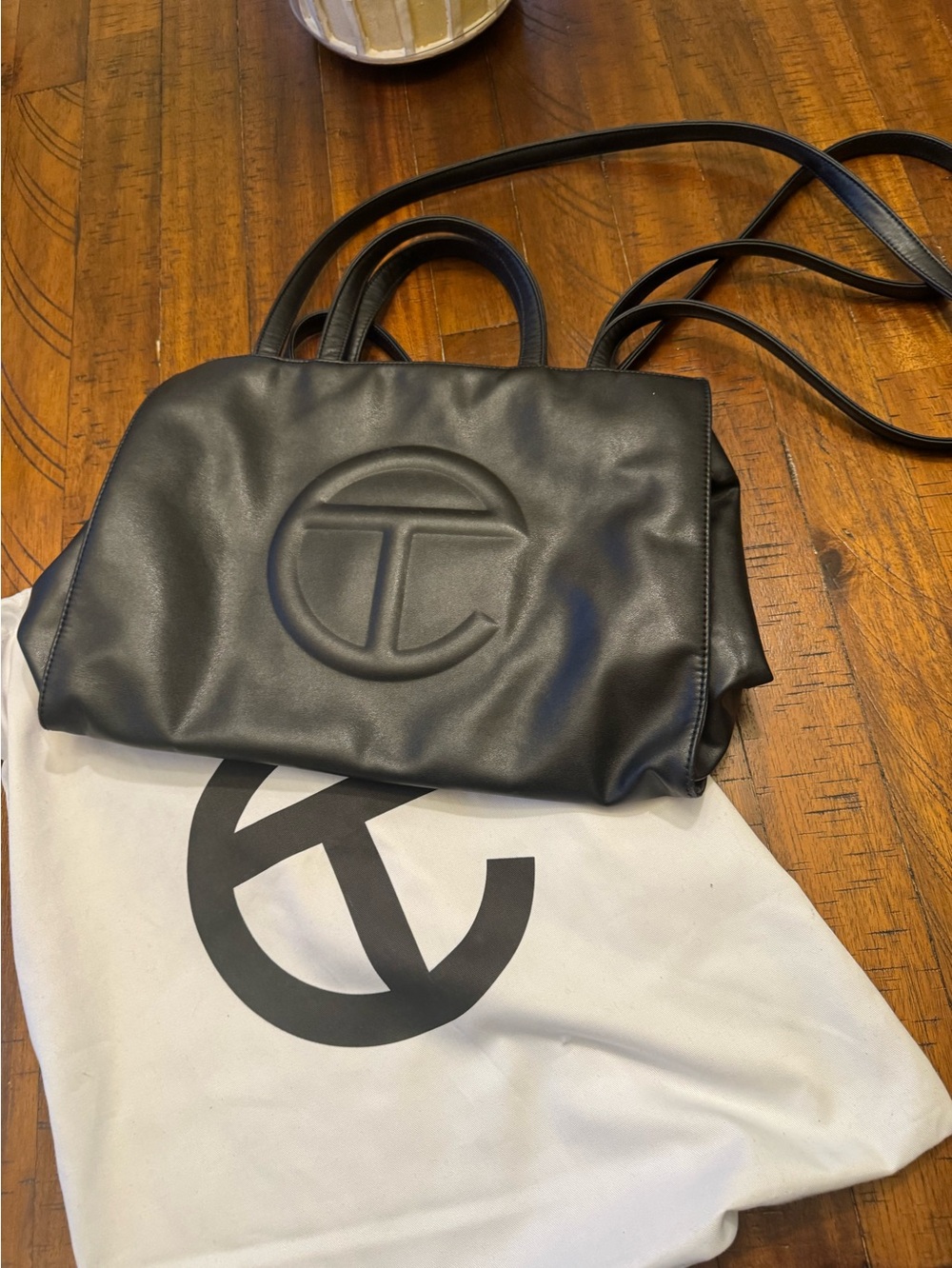 Telfar Black Medium Shopping Bag